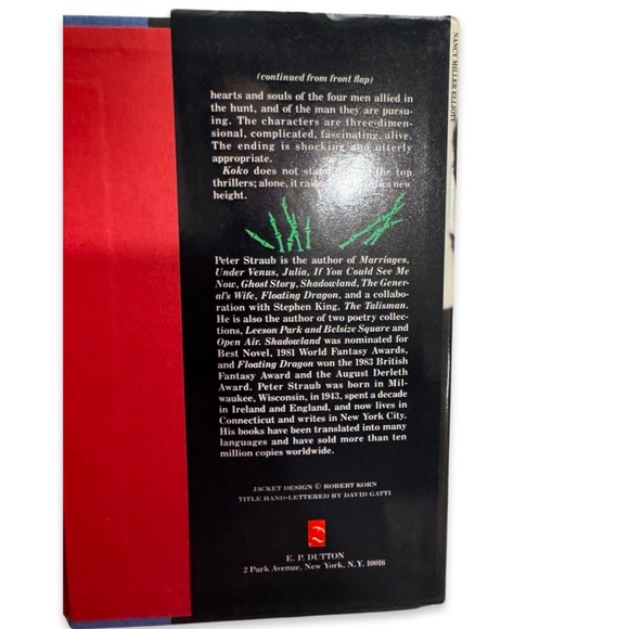 KoKo by Peter Straub: 1st Edition Hardcover 1983: Horror:Drama:Thriller Book - Picture 5 of 6